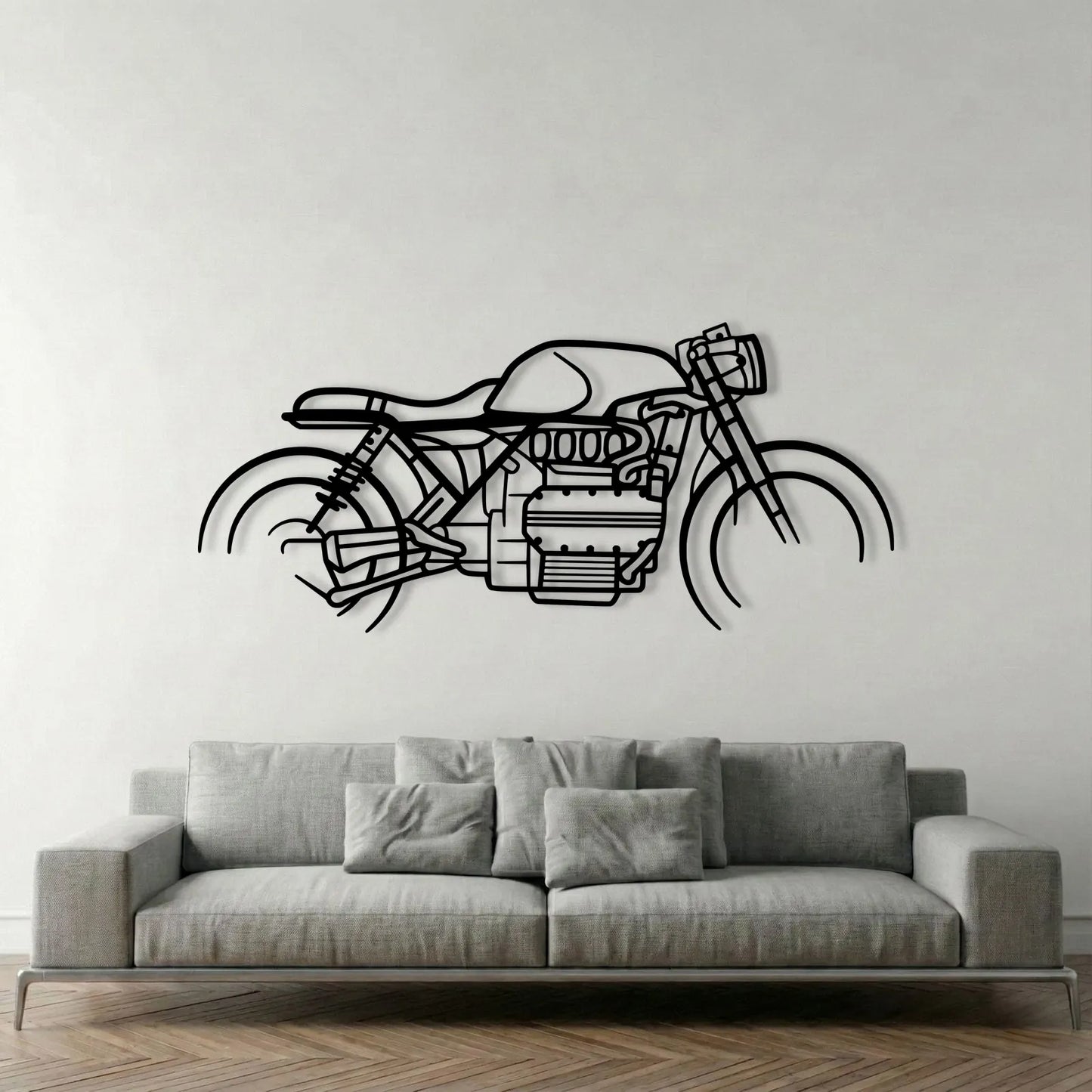 BMW K1100 CAFE RACER METAL WALL ART background 1