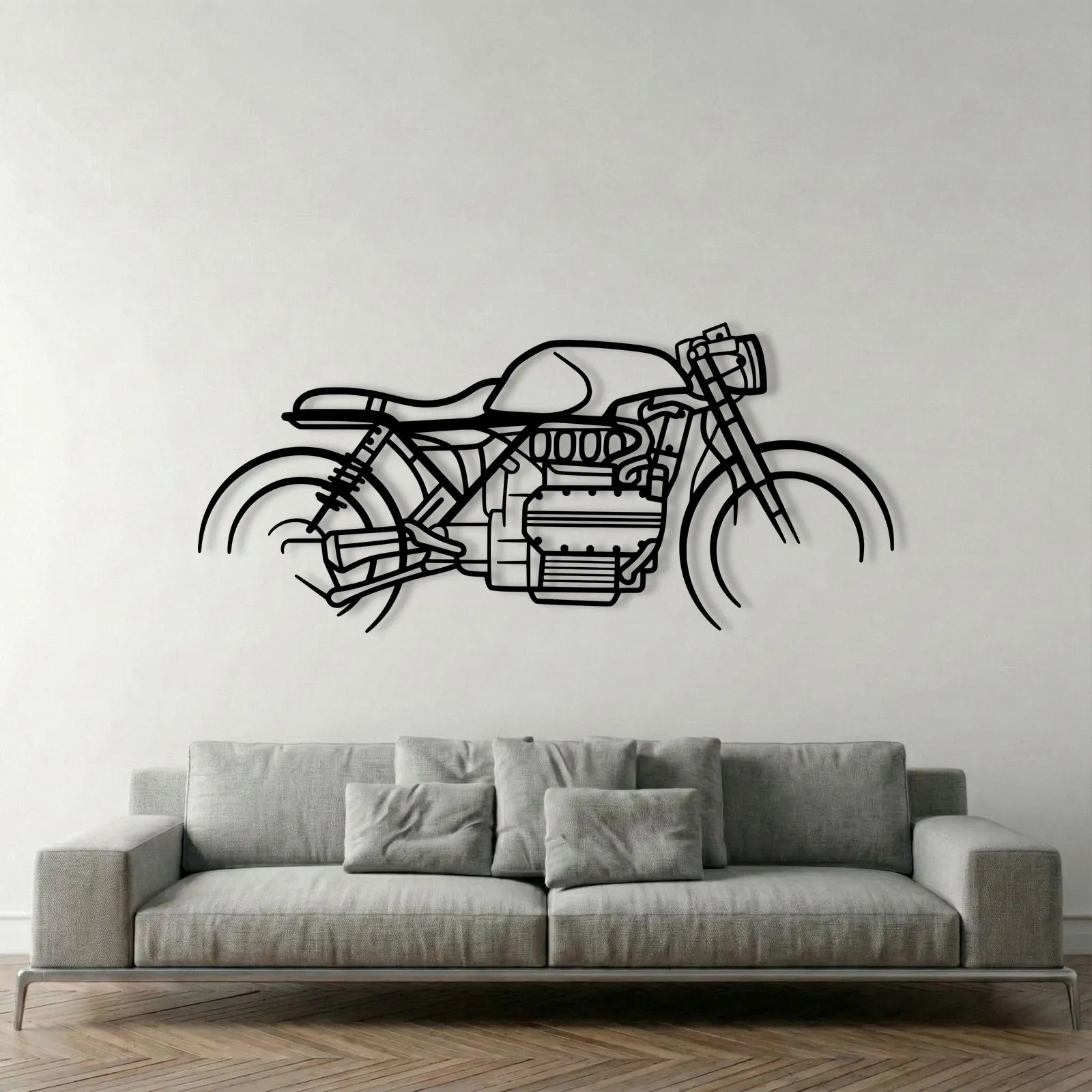 BMW K1100 CAFE RACER METAL WALL ART background 1