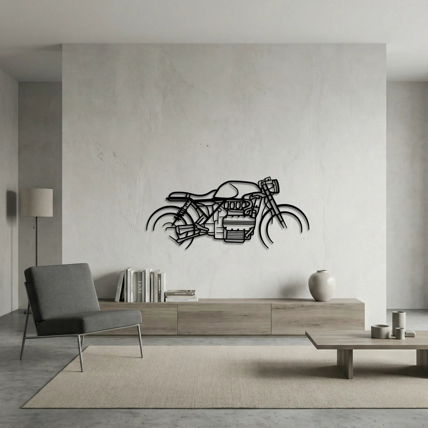 BMW K1100 CAFE RACER METAL WALL ART background 6