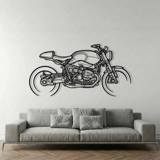 BMW R NINE T STANDARD METAL WALL ART background 1