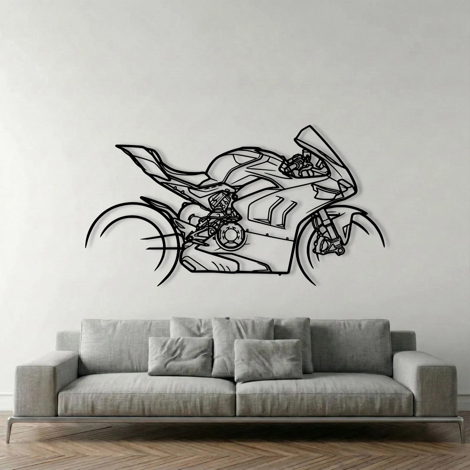 DUCATI PANIGALE V4 METAL WALL ART background 1