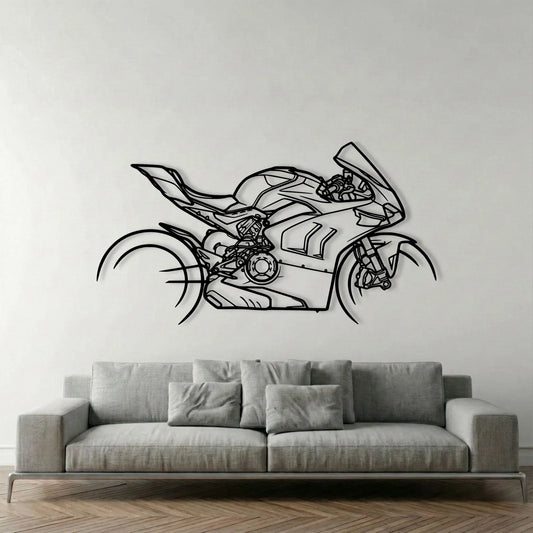DUCATI PANIGALE V4 METAL WALL ART background 1