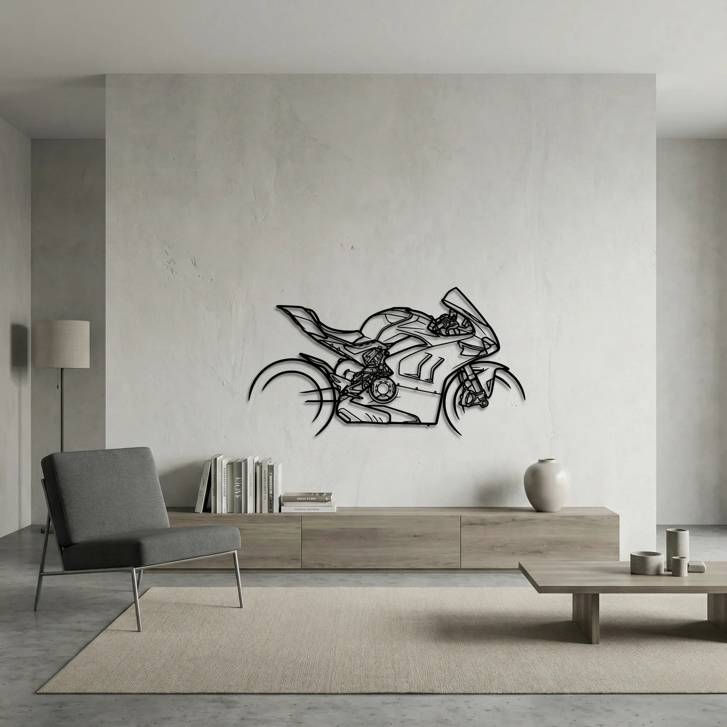 DUCATI PANIGALE V4 METAL WALL ART background 6