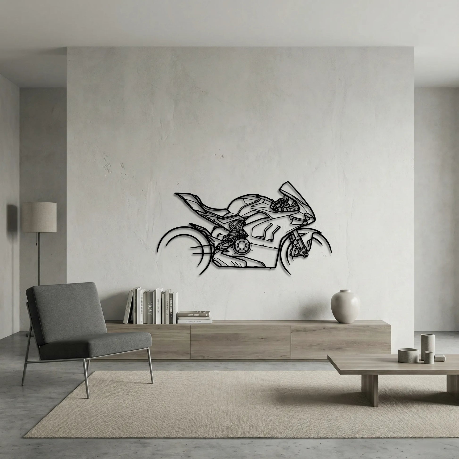 DUCATI PANIGALE V4 METAL WALL ART background 6