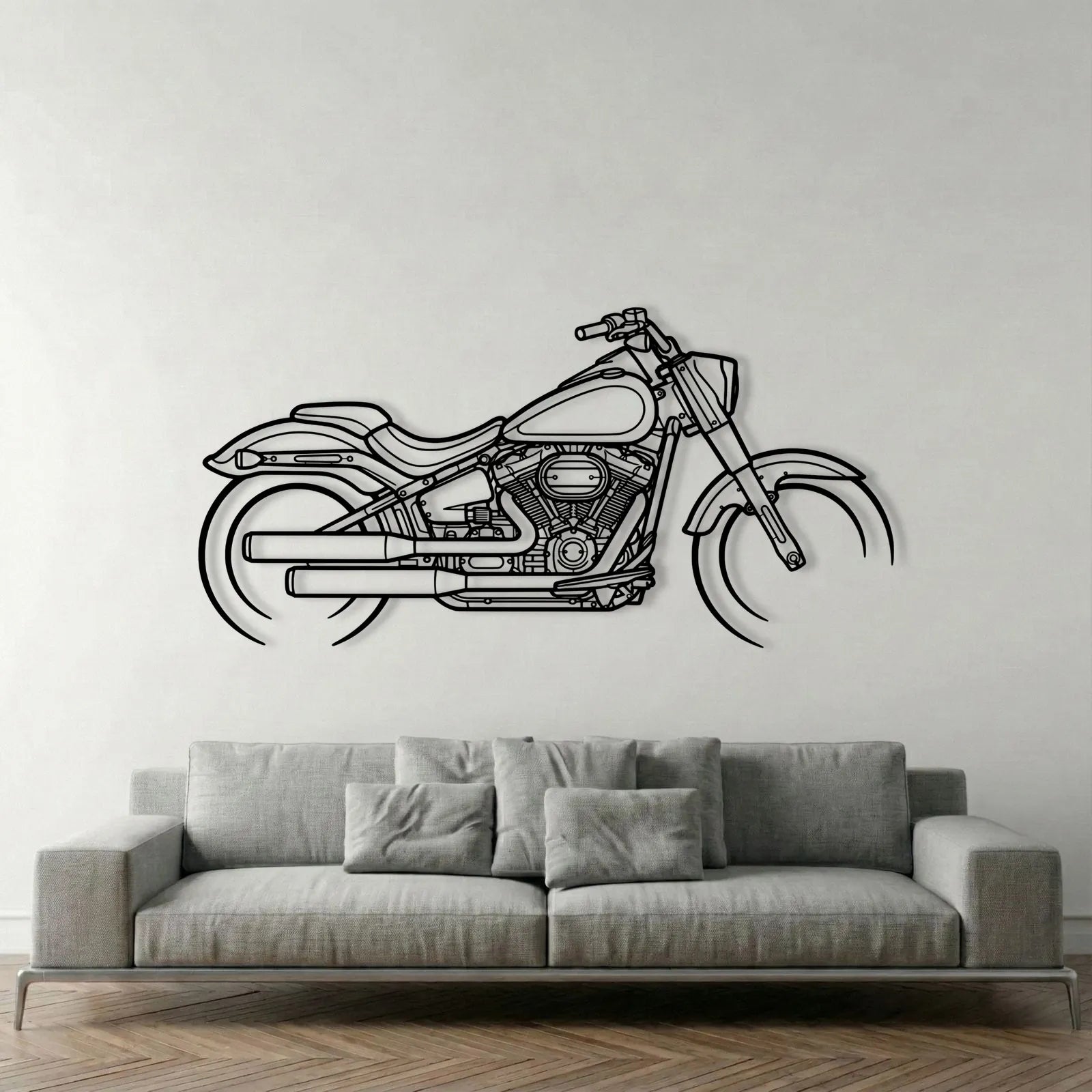 HARLEY DAVIDSON FAT BOY METAL WALL ART background 1