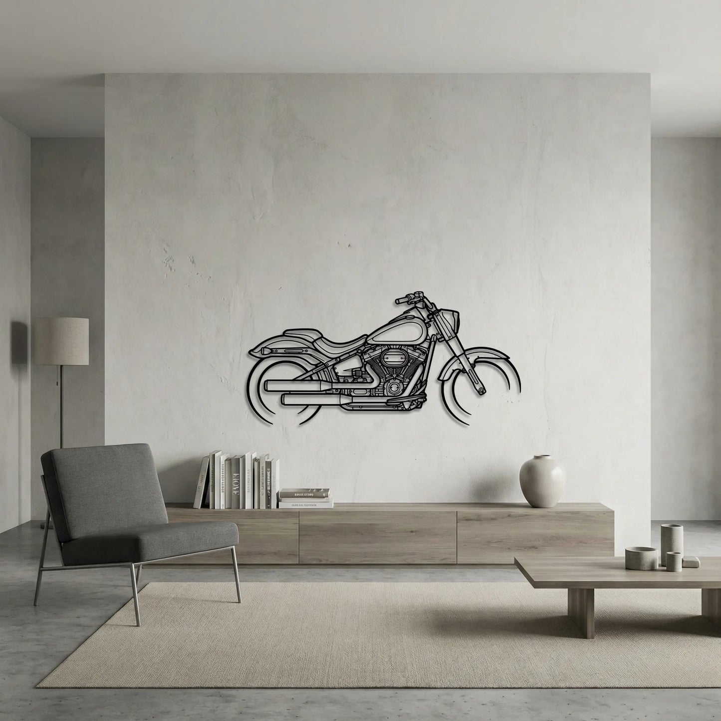 HARLEY DAVIDSON FAT BOY METAL WALL ART background 6