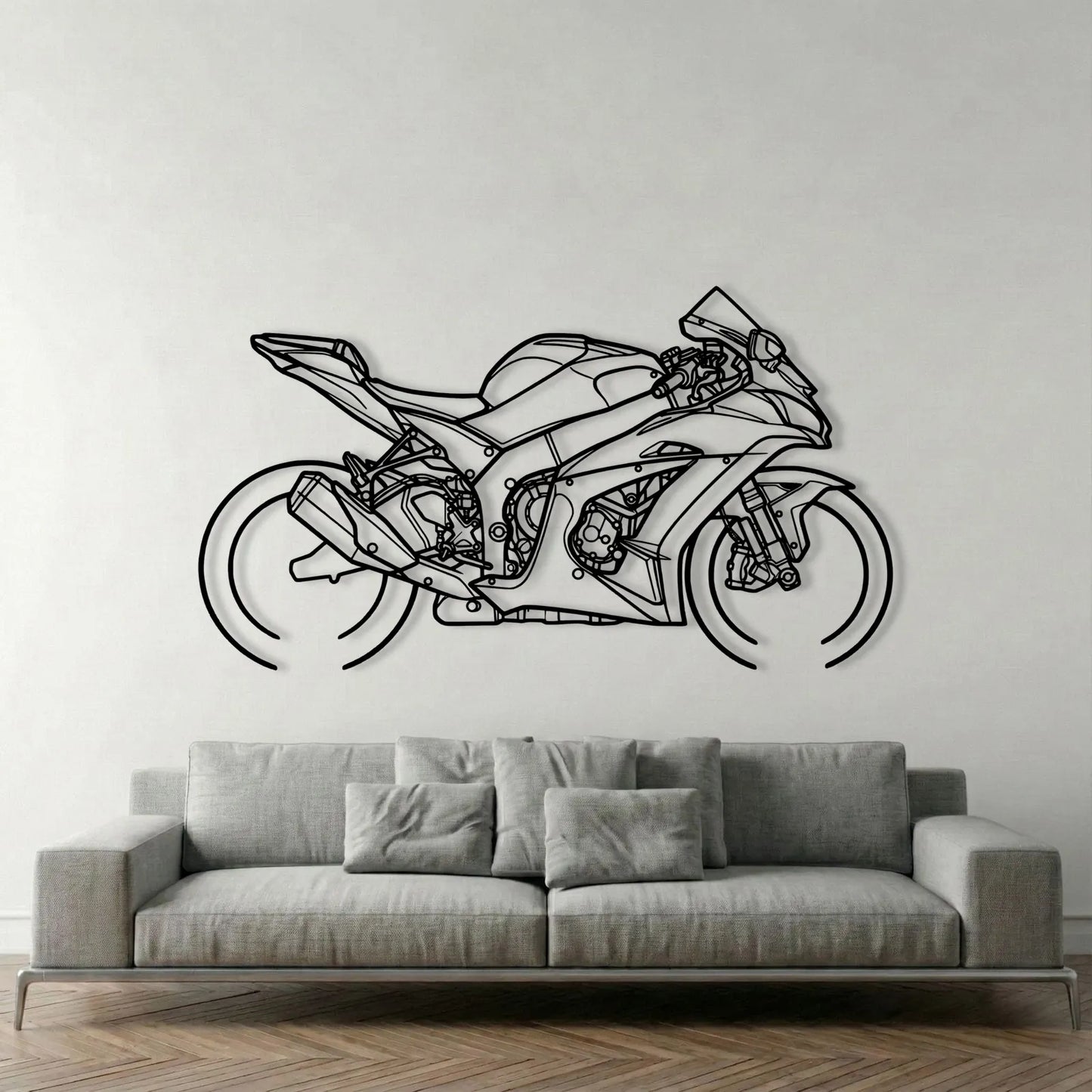 KAWASAKI NINJA ZX-10R 2019 METAL WALL ART background 1