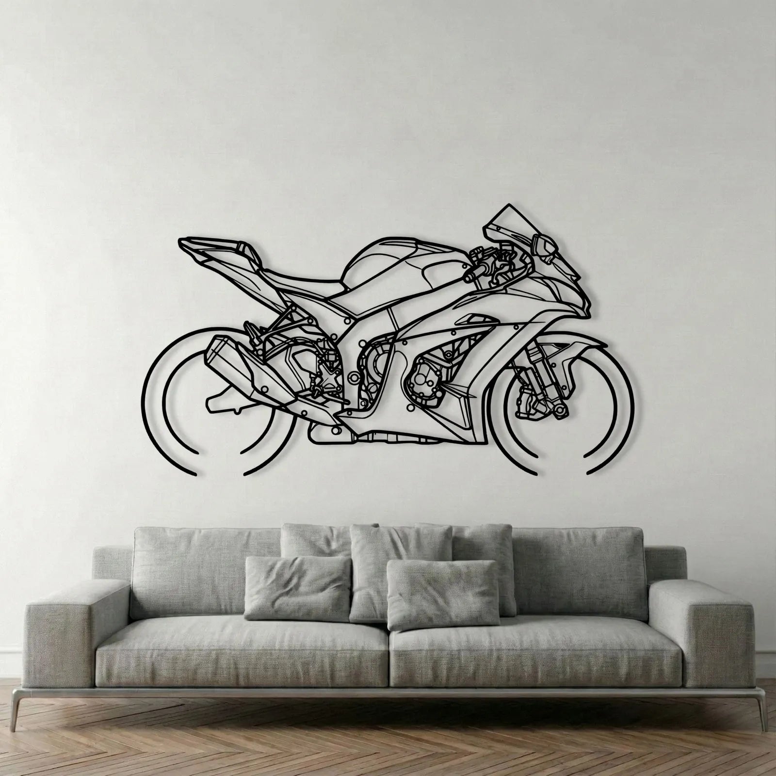 KAWASAKI NINJA ZX-10R 2019 METAL WALL ART background 1