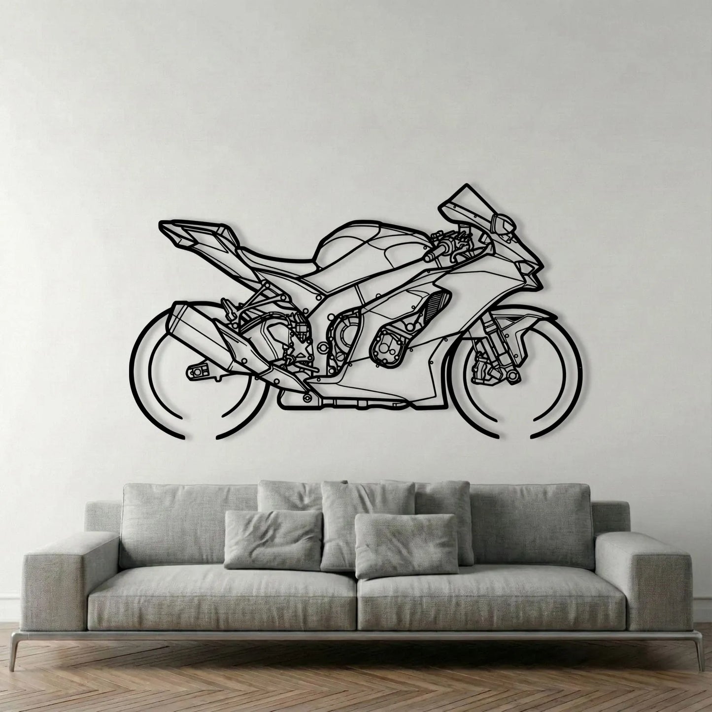 KAWASAKI NINJA ZX-10R 2025 METAL WALL ART background 1