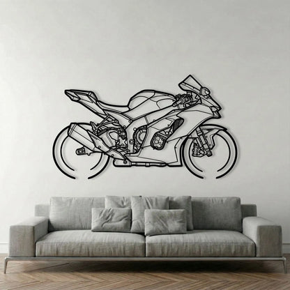 KAWASAKI NINJA ZX-10R 2025 METAL WALL ART background 1
