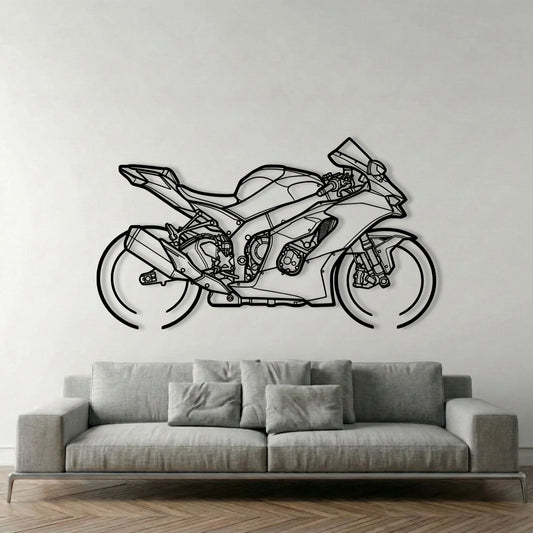 KAWASAKI NINJA ZX-10R 2025 METAL WALL ART background 1