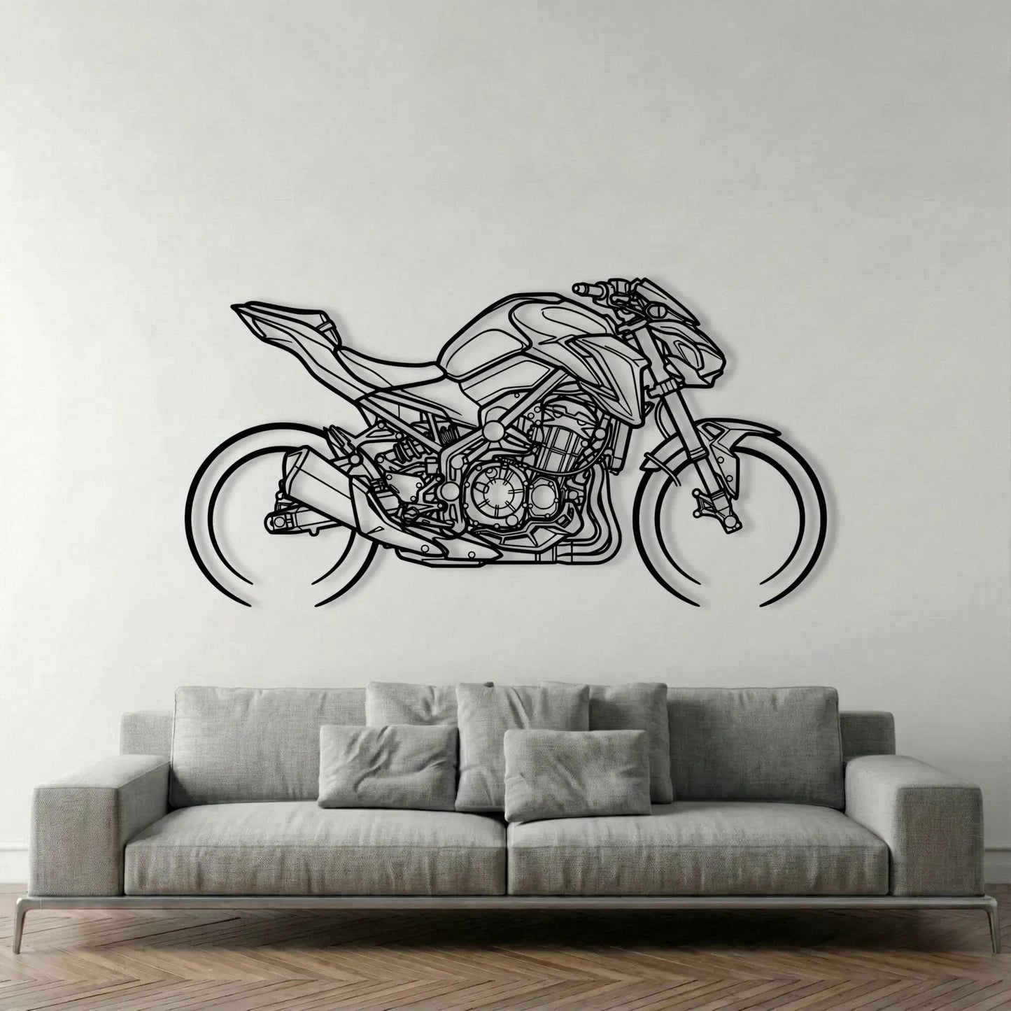 KAWASAKI Z900 METAL WALL ART background 1