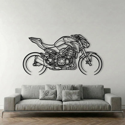 KAWASAKI Z900 METAL WALL ART background 1