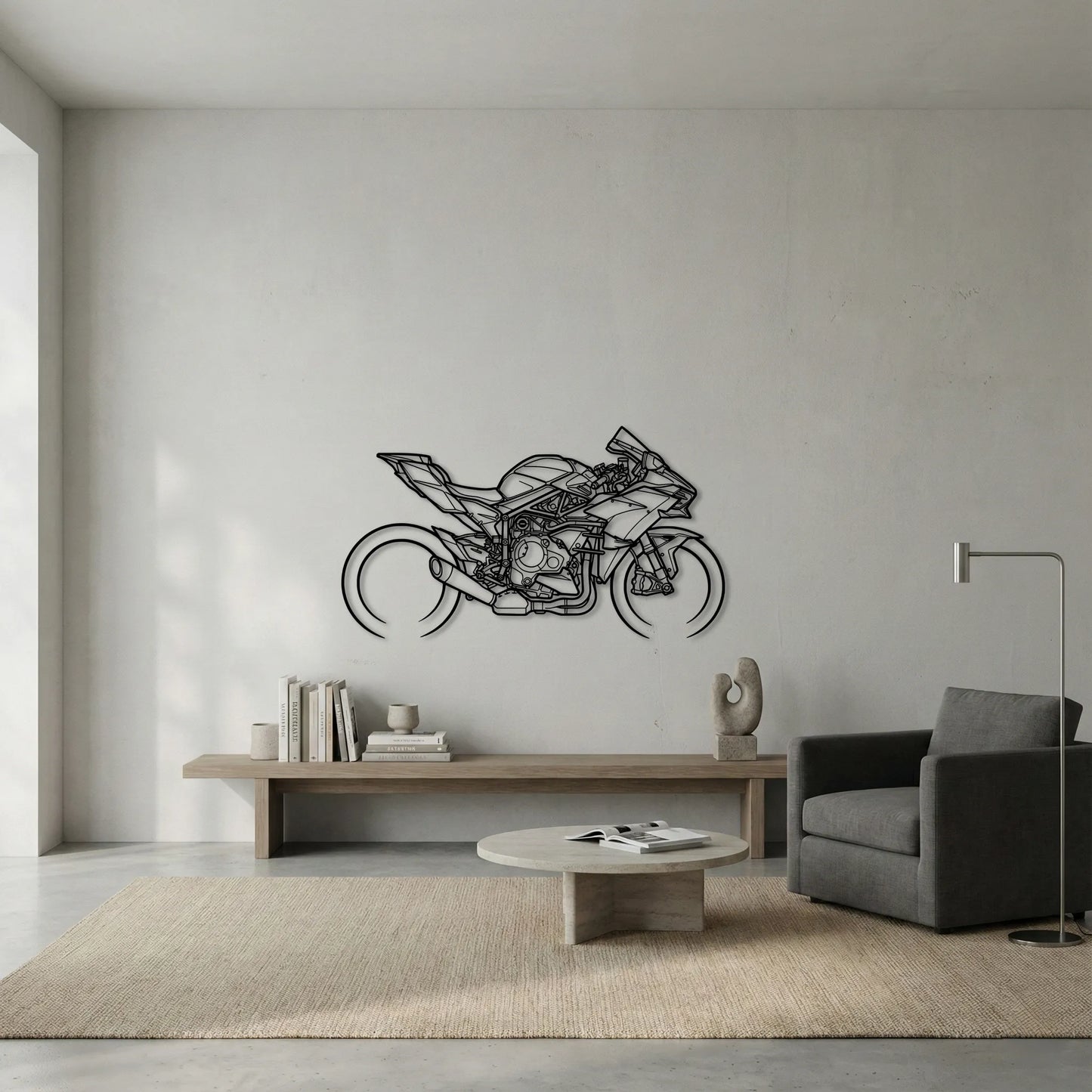 KAWASAKI NINJA H2R METAL WALL ART background 5