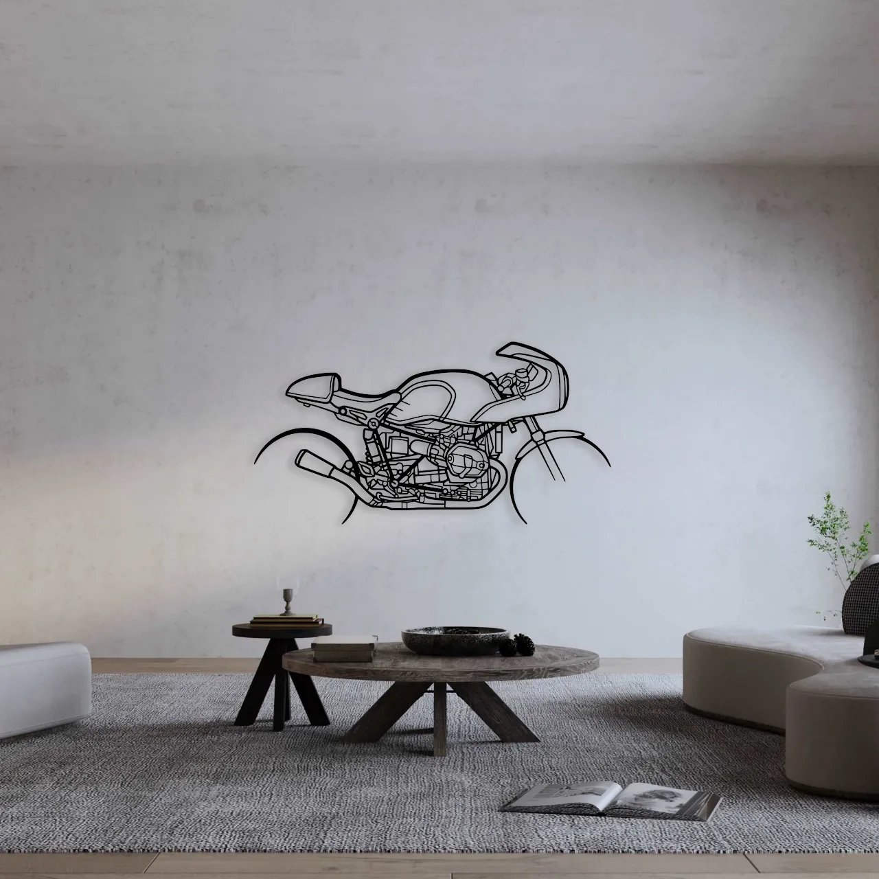 R NINE T RACER 2019 METAL WALL ART metal wall art silhouette