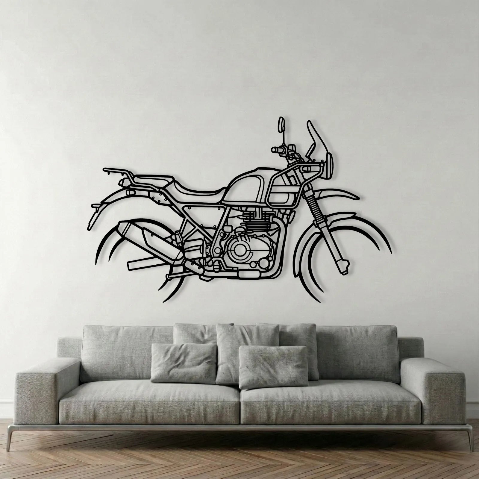 ROYAL ENFIELD HIMALAYAN 411 METAL WALL ART background 1