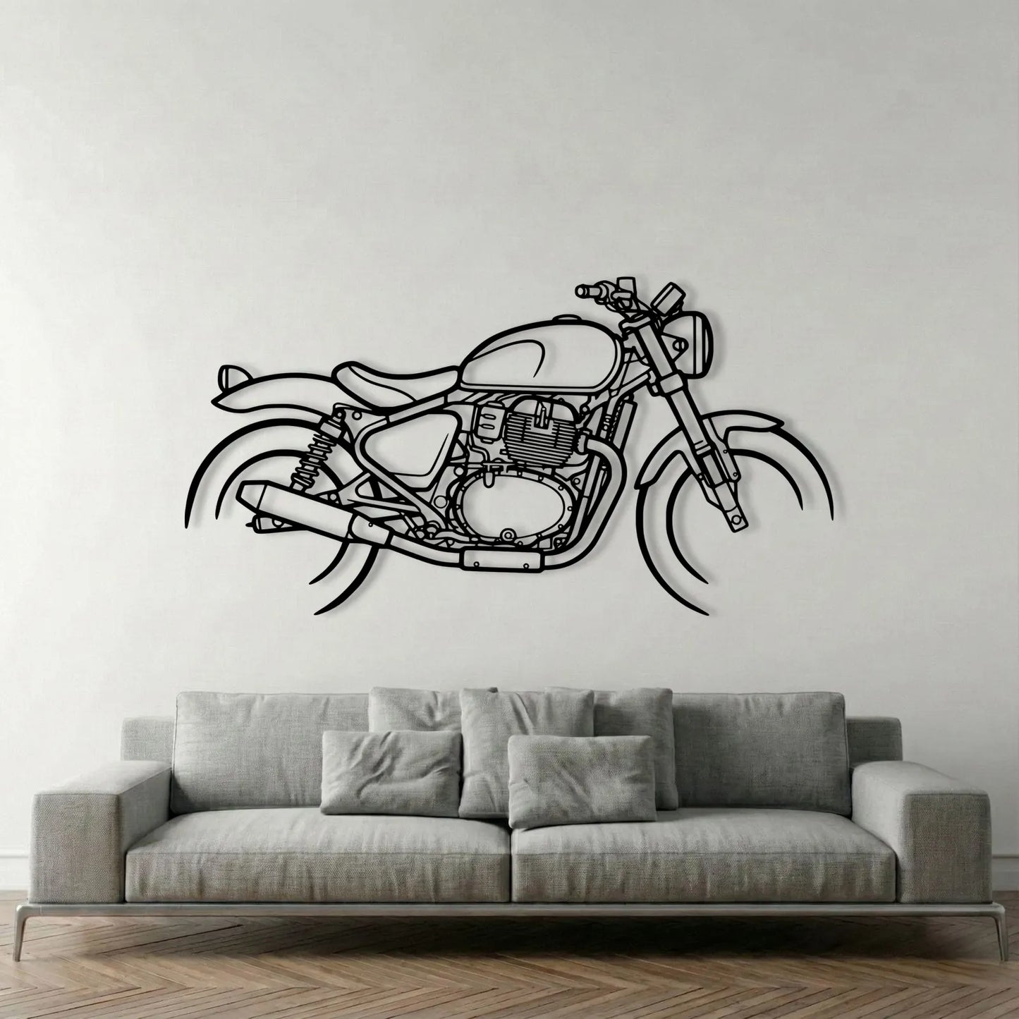 ROYAL ENFIELD SHOTGUN METAL WALL ART background 1