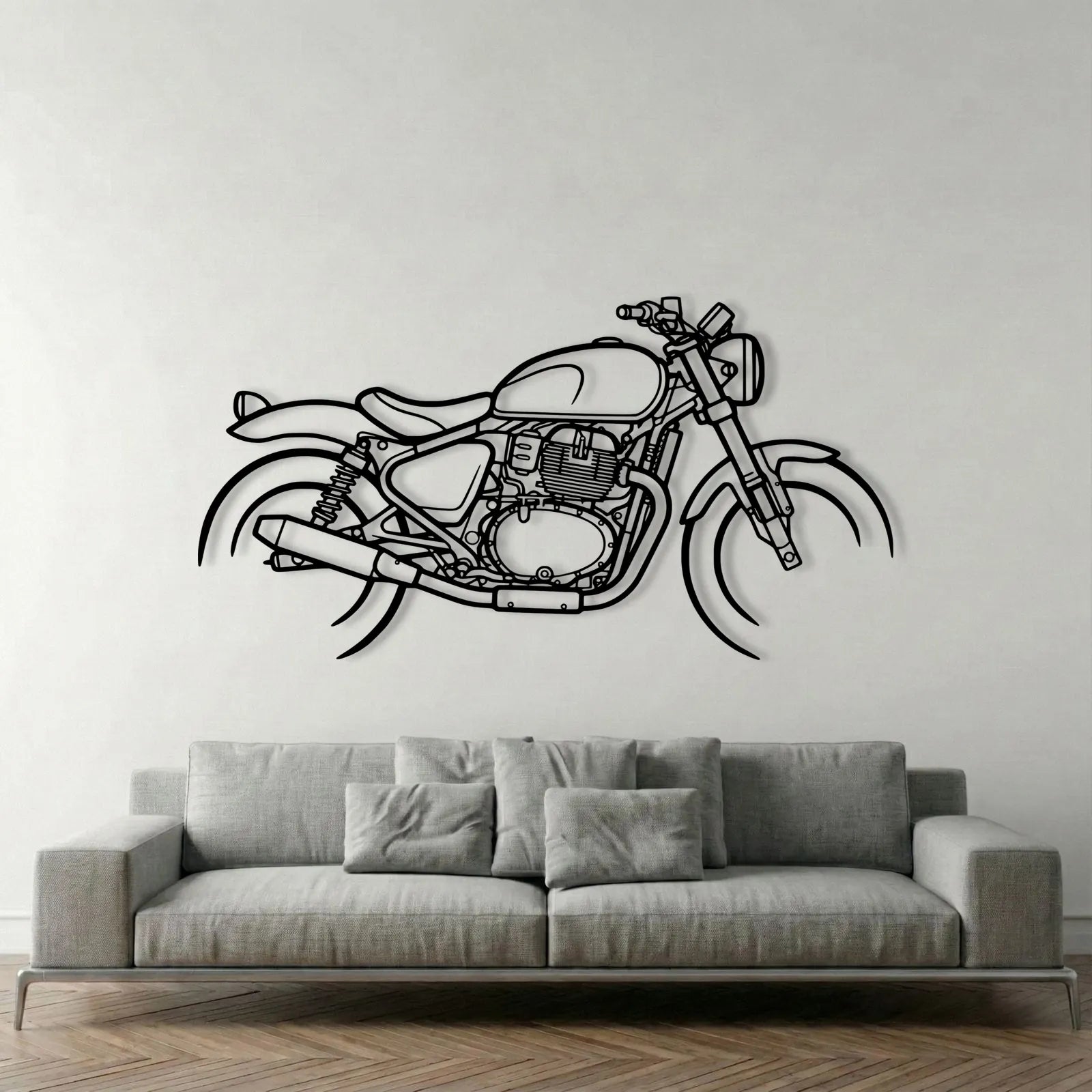 ROYAL ENFIELD SHOTGUN METAL WALL ART background 1