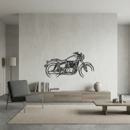 ROYAL ENFIELD SUPER METEOR 650 METAL WALL ART background 6