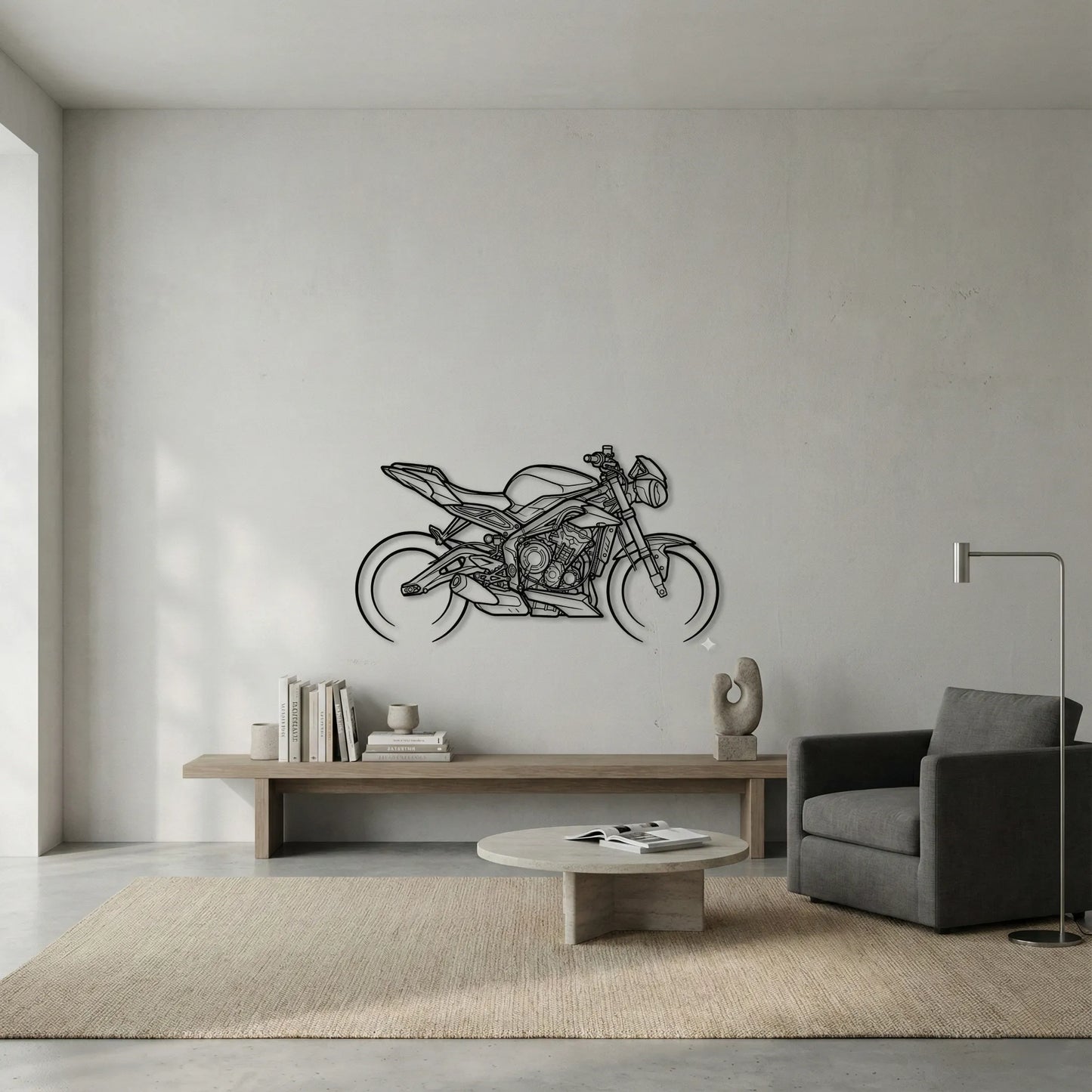 TRIUMPH STREET TRIPLE 675 METAL WALL ART