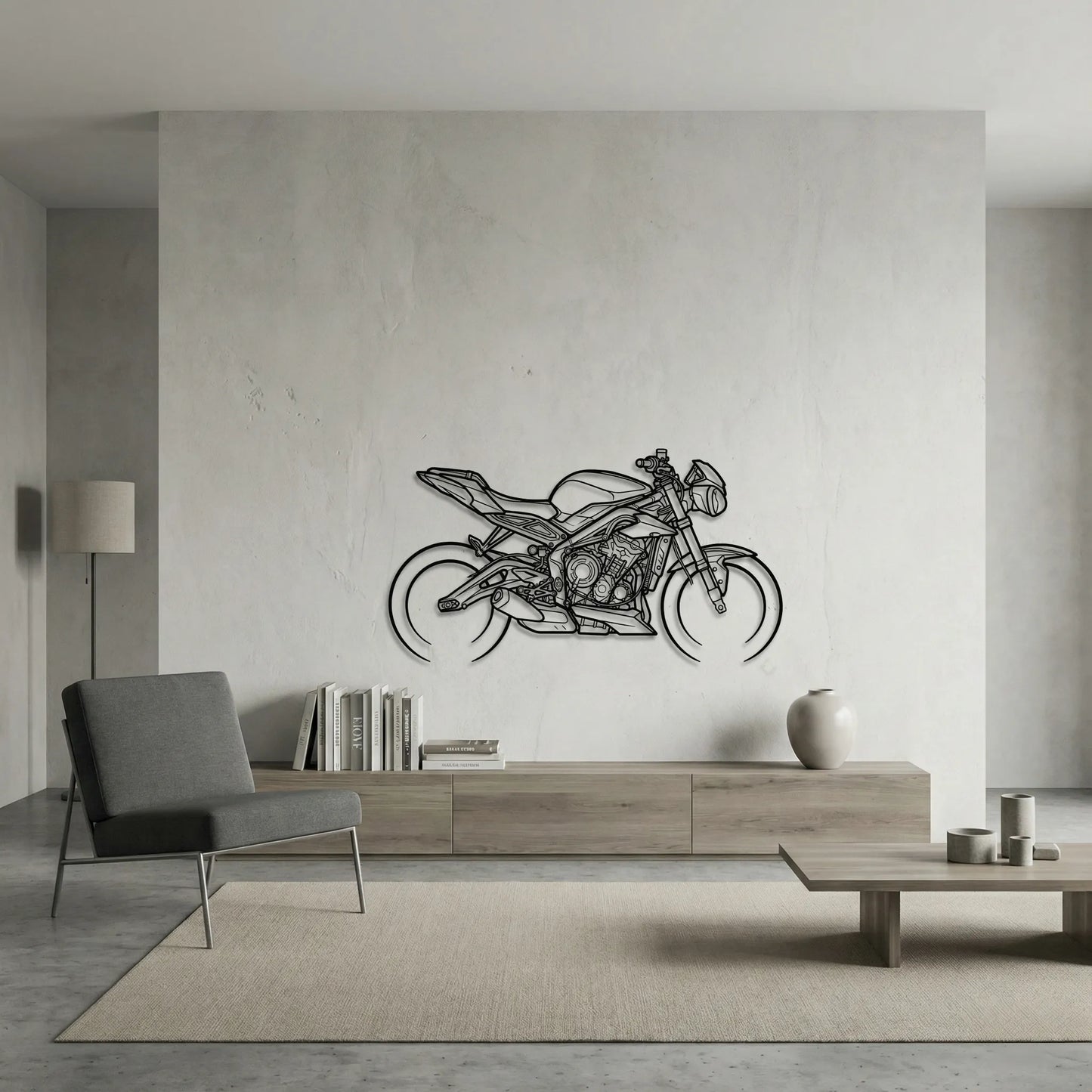 TRIUMPH STREET TRIPLE 675 METAL WALL ART