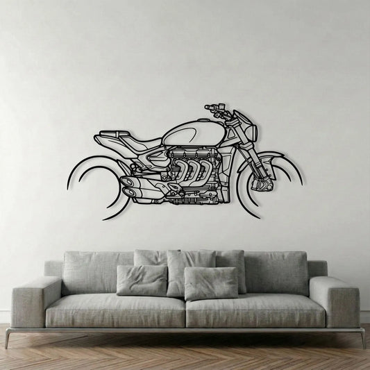TRIUMPH ROCKET 3 METAL WALL ART background 1