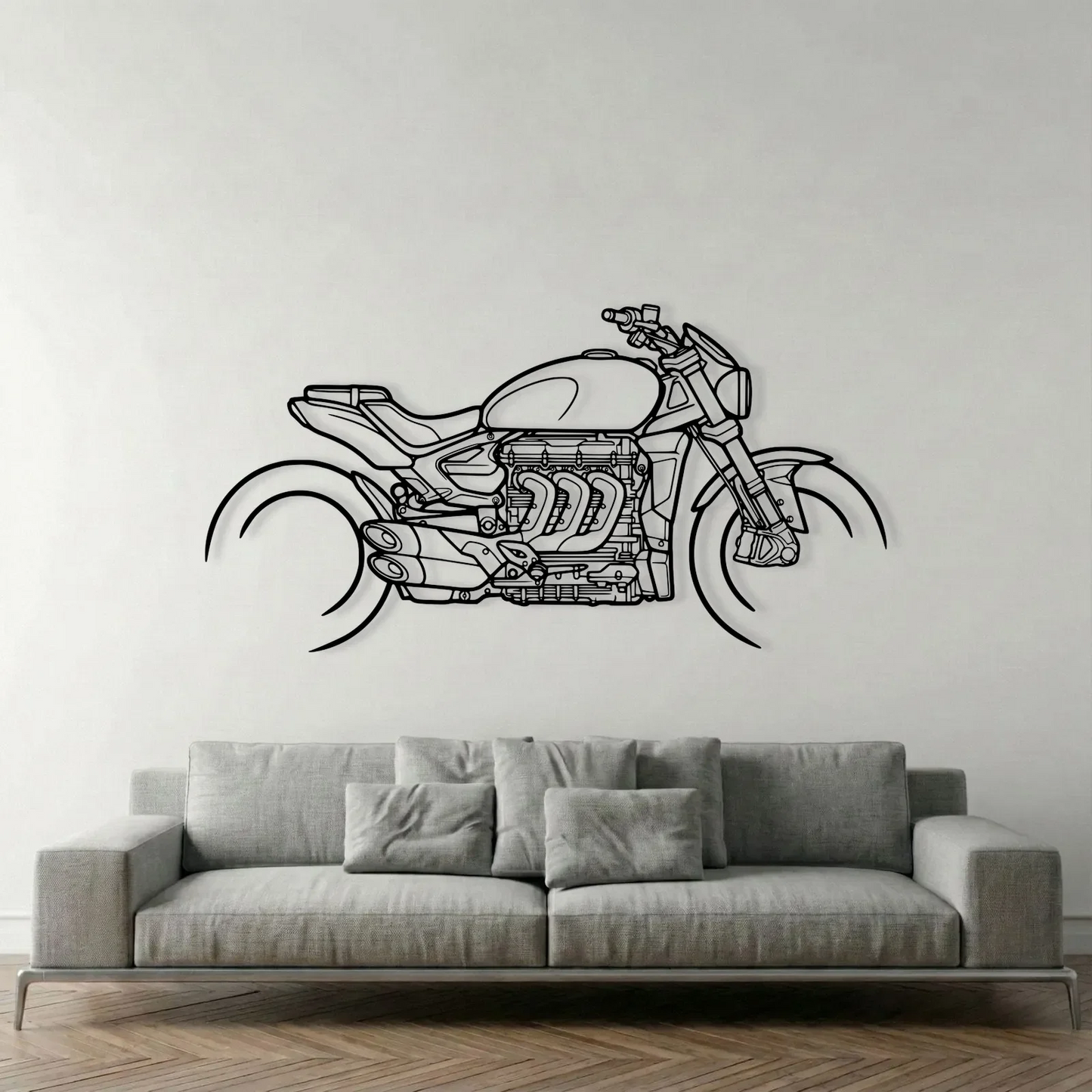 TRIUMPH ROCKET 3 METAL WALL ART metal wall art view 2