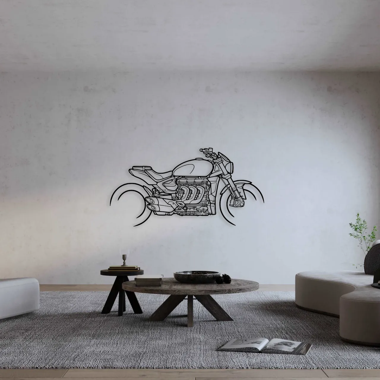 TRIUMPH ROCKET 3 METAL WALL ART metal wall art view 3