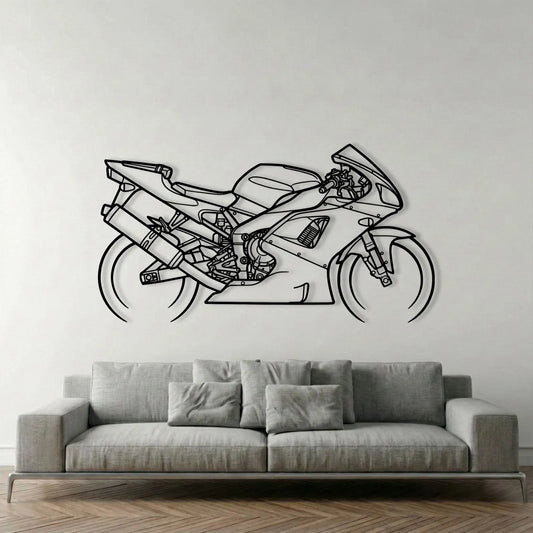 YAMAHA YZF-R1 2001 METAL WALL ART background 1