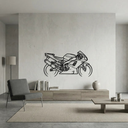 YAMAHA YZF-R1 2001 METAL WALL ART background 6