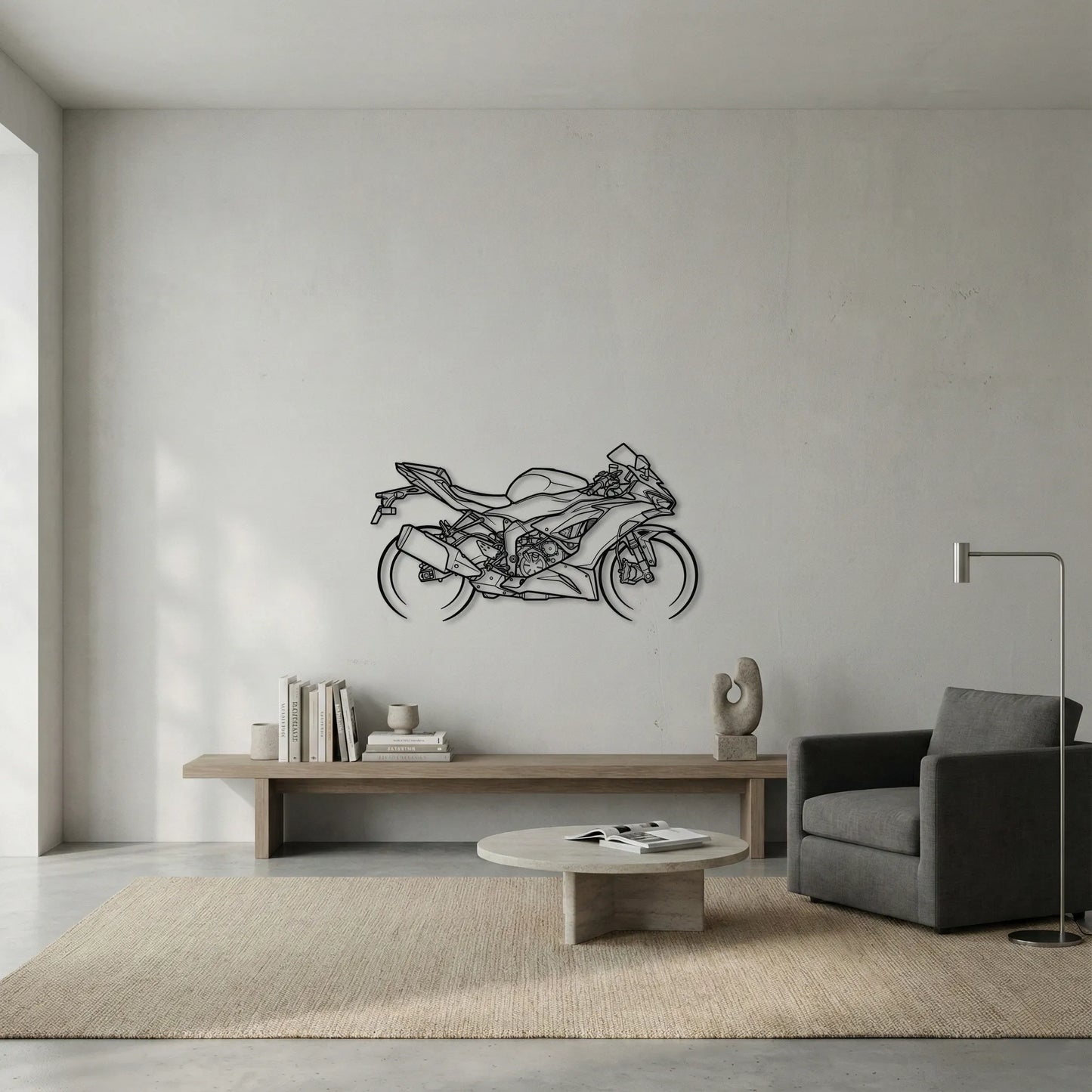 KAWASAKI NINJA ZX-6R METAL WALL ART