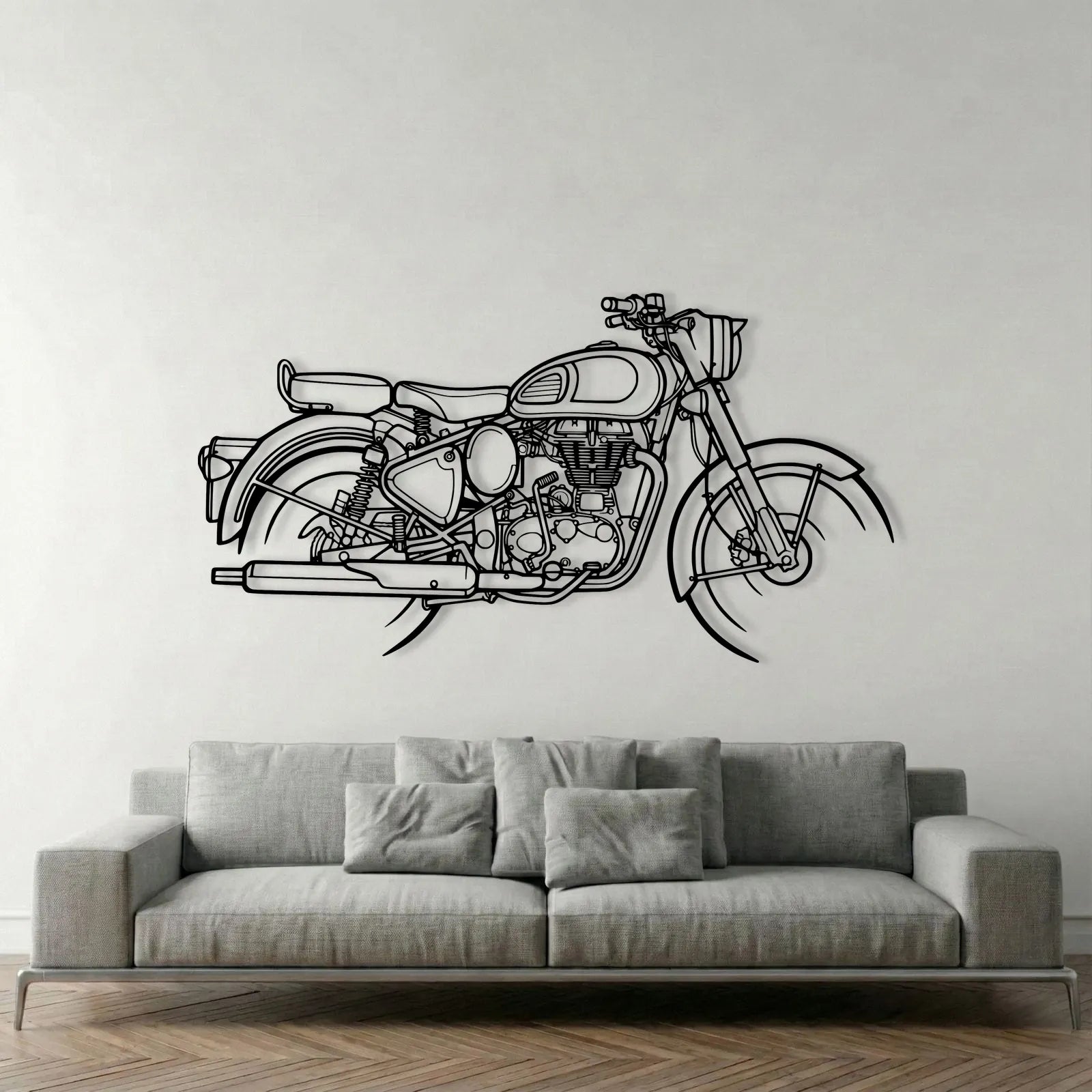 CLASSIC 350 METAL WALL ART background 1