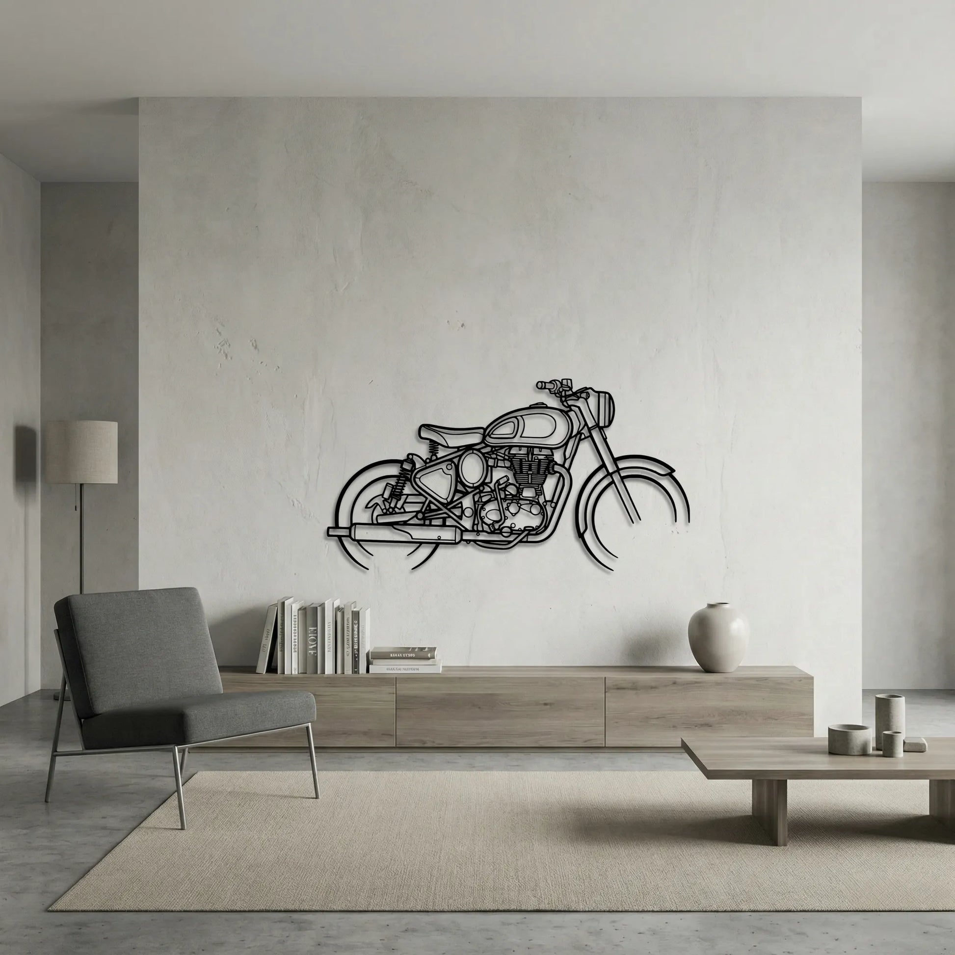 CLASSIC 500 METAL WALL ART background 6