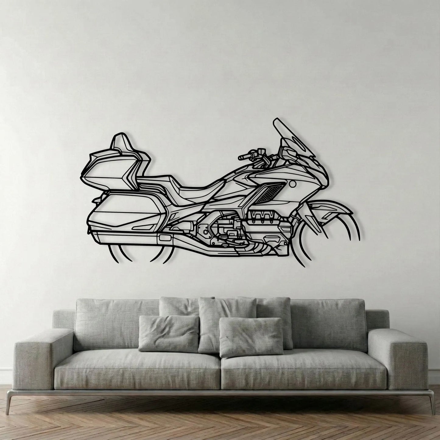 HONDA GOLDWING METAL WALL ART background 1