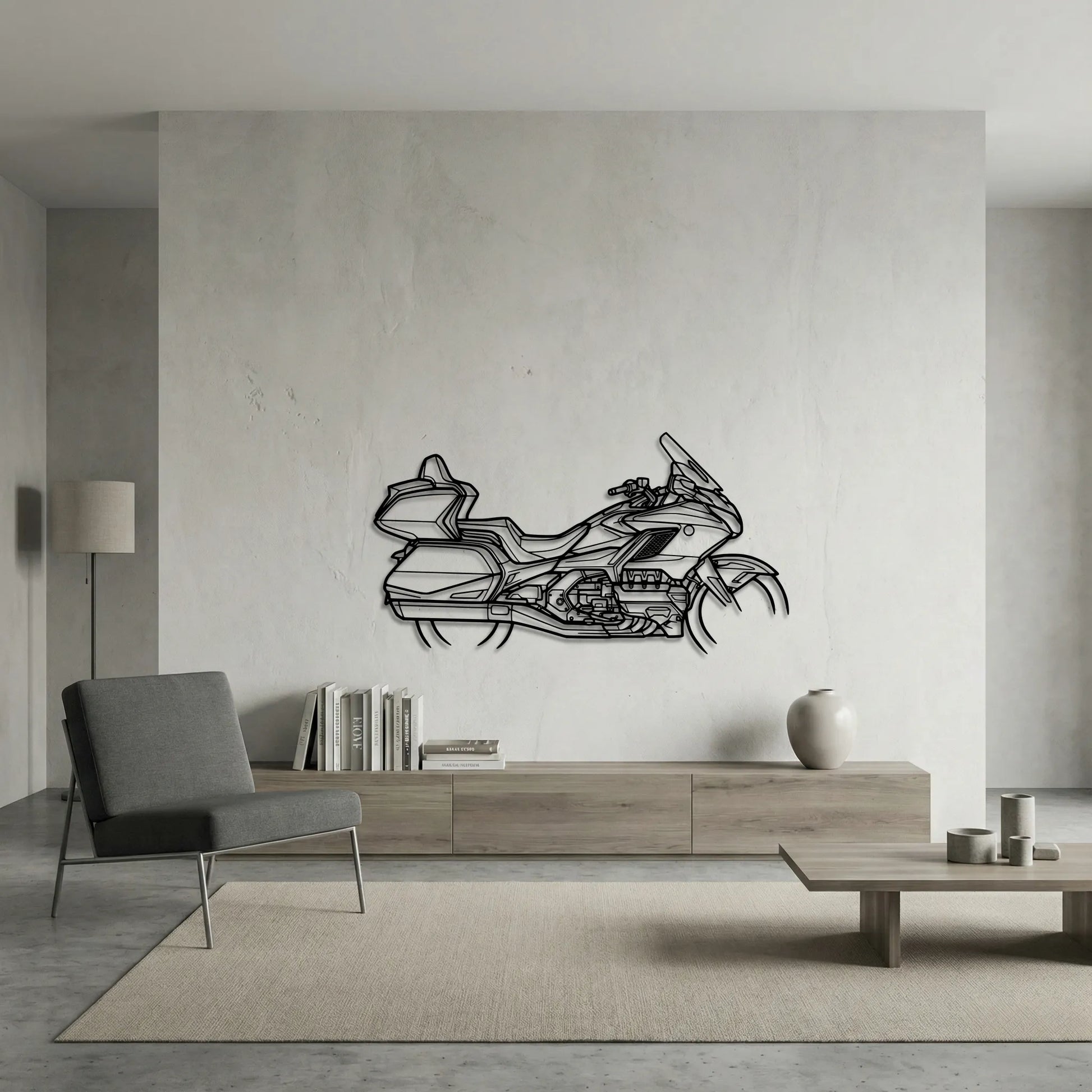 HONDA GOLDWING METAL WALL ART background 6