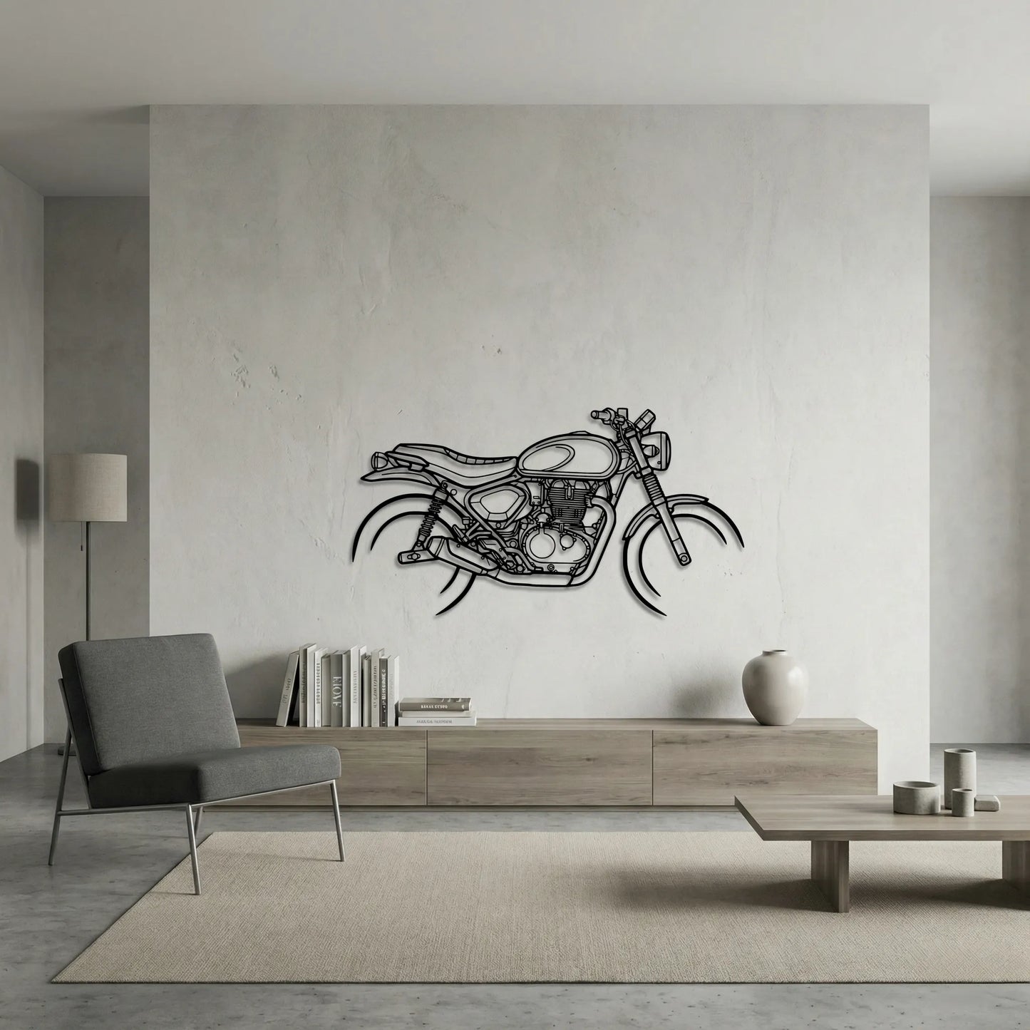 HUNTER 350 METAL WALL ART background 6