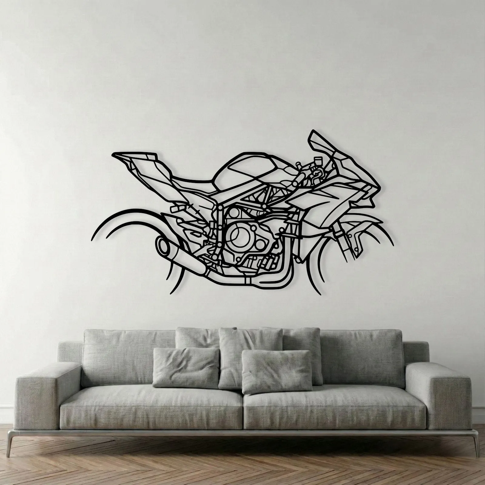 NINJA H2R METAL WALL ART metal wall art silhouette